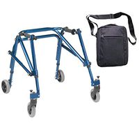 Drive Nimbo 2G Lightweight Posterior Walker, Small, Knight Blue & Free Front Zip Pocket Medical Utility Black Bag! - #KA2200-2GKB