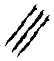 JS Artworks Wild Animal Claw Mark Vinyl Decal Sticker (Black)