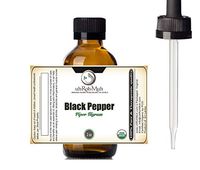 USDA Certified Organic Black Pepper Essential Oil || ALWAYS 100% Pure & Unadulterated || Therapeutic Quality Organic (2oz)