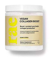Rae Vegan Collagen Boost 9.5 Oz! Honey Citrus Flavored Collagen Powder Drink! Blend of Vitamin C, Bamboo Extract and Plant Collagen Boost! Helps Your Skin Look Fresh, Firm and Youthful Glow!