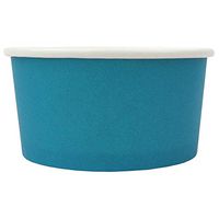 [50 Count] Blue Paper Ice Cream Cups - 6 oz Eco-Friendly Dessert Containers - Perfect For Your Yummy Foods! Many Colors & Sizes - Frozen Dessert Supplies