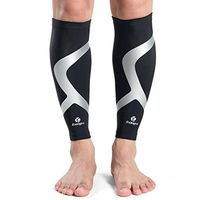 Kuangmi 2 Pcs Calf Compression Sleeves Support Sports Safety Running Shin Splint Brace Leg Socks Pad Shin Guard Soccer Protector