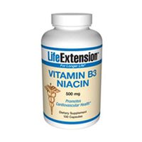 Life Extension Vitamin B3 Niacin | 500 mg 100 Capsules (Multi-Pack)