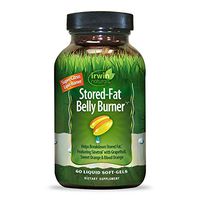 Irwin Naturals Stored-Fat Belly Burner with Sinetrol, Grapefruit, Sweet Orange & Blood Orange - Breakdown Stubborn Fat - 60 Liquid Softgels