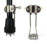 Heavy Duty Metal 4-Prong Ice Cane Tip Attachment - Essential for Safer Walking in Ice and Snow - Pack of 2