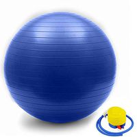 YKXIAOSI Exercise Ball Chair (Multiple Sizes) for Fitness, Stability, Gym, Balance & Yoga -Great for Pilates, Abdominal Workout and Office Chair.-deep blue-80cm