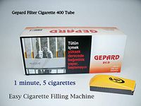 Gepard 200's Filter Cigarette Tubes Original Red (2 Cartons) + Dedo Cigarette Filling Machine