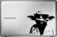 Star Wars-Yoda (Black 8") Vinyl Decal Sticker for Car Automobile Window Wall Laptop Notebook Etc.... Any Smooth Surface Such As Windows Bumpers