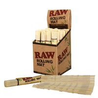 RAW Rolling MAT Natural All Bamboo UNFLAVORED Flavor Pack of 24