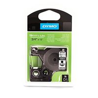 DYMO 16954 D1 Flexible Nylon Label Maker Tape, 3/4in x 12ft, Black on White
