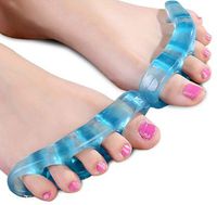 BICAMERAL Te Separators - EASY TO USE Silicone Gel Toe Stretchers - FAST Pain Relief from Bunions Hammer Toes & More - Spacers Straighten & Correct Foot Alignment - 1 Pair!!