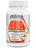 Organic Ashwagandha Capsules Anti-Stress Supplement: 1950mg Ashwagandha Root & Black Pepper Natural Supplement for Anxiety Relief Adrenal & Thyroid Support| Organic Energy & Mood Booster|