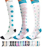 SB SOX 3-Pair Compression Socks (15-20mmHg) for Men & Women – Great Quality Comfortable Socks, Easy to Put On – Best Socks for Daily/Any Use, Running, Nurse, Travel (09 – Multi-color, Large/X-Large)