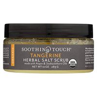 Soothing Touch Scrub - Organic - Salt - Herbal - Tangerine - 10 oz-95%+ Organic-Gluten Free-Dairy Free-Yeast Free-Wheat Free-