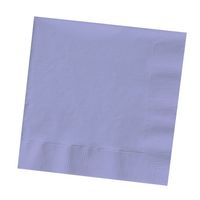 50-Count Touch of Color 3-Ply Paper Beverage Napkins, Luscious Lavender