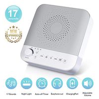BEREST A3-01 White Noise Machine - Sound Machine for Sleeping & Relaxation - 17 Soothing Sounds - Adapter Powered - Portable Sleep Sound Therapy with LED Night Light for Home, Office or Travel
