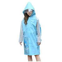 Smoxx Children Rain Ponchos,Waterproof Rain Poncho for Kids,Portable Reusable Raincoat for Boys and Girls Ages 6-12,for School,Camping,Emergency