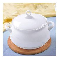 Bowl Large with Cover Soup Pot Soup Basin Soup Bowl Bone China Tableware 2650ml Household tableware, retro bowl