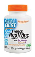 French Red Wine Grape Extract for Healthy Aging Vegan 60 MG (90 Vegetarian Capsules)