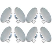 Acoustic Audio R191 in Ceiling/in Wall Speaker 4 Pair Pack 2 Way Home Theater 1600 Watt New R191-4Pr