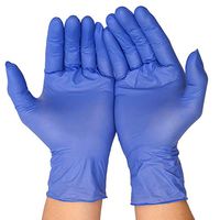 100 pcs RIFNY Disposable Protective Gloves Medical Examination Gloves Powder-Free Allergy-Proof Nitrile Gloves (M)