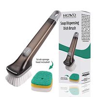 Soap Dispensing Dish Brush With Scrub Sponge Head Included