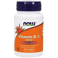 NOW Foods Vitamin D 400iu, 180 Softgels