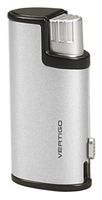Vertigo Warrior Triple Torch Flame Lighter - Metallic Silver & Black