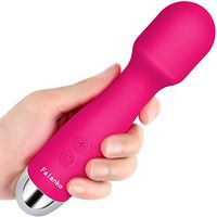 Powerful Women Wand Massager, 20 Vibration Modes Quiet Mini Waterproof Handheld Bullet Cordless for Neck Shoulder Back Body Massage Relax for Men Muscle Aches