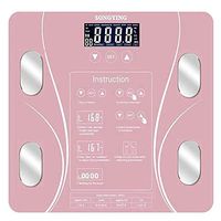 chicoco Weight Scale Accurate Smart Digital Display Bathroom Muscle Water Mass Weight Floor Scale Pink