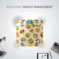 Bluetooth Scales for Body Weight Cartoon Childlike Cute Smiley Love Weight Scale Body Fat Composition Monitor Analyzer with Smartphone App for Body Management-396 Lbs