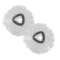 SING F LTD 2pcs 360?? Spin Magic Mop Head Refill Replacement Wring Mopping Heads Easy Cleaning