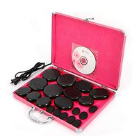 Hot Stones Massage Kits, 20Pcs Hot Stone Massage Basalt Hot Stone Therapy Rocks Set with Heating Box US Shipment