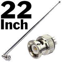 Telescopic BNC Swivel Antenna - Extends up to 22 Inches by Electronix Express
