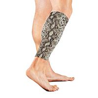 CHLBOJ Leg Sleeve Snakeskin Brown Compression Socks Support Non Slip Calf Sleeves Pads for Running, Shin Splint, Runners, Medical, Nursing, Cycling 1Pair