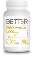 Keto Electrolyte Supplement Boost by BETT3R KETO | Perfect Keto Potassium, Magnesium, Calcium, Sodium Formula | Eliminate Cramps, Rapid Hydration & Recovery| Keto Flu | Low Carb Diet | 120 Capsules