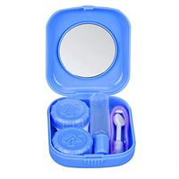 Polytree Portable Travel Kit Mirror Box Contact Lens Case Holder - Blue