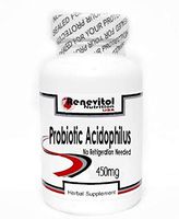 Probiotic Acidophilus (No Refrigeration Needed) 450mg 200 Capsules ~ Renevitol
