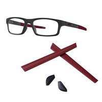 HiCycle2 Replacement Temple Tips (Ear Socks) Nose Pads for Oakley Crosslink Pitch Eye Glass Frame (Brown)