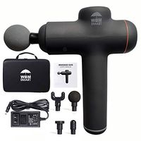 WBM Smart Gun With 6 Speed Vibration and 4 Types Heads For Muscle Deep Relaxation,Super Quiet Handheld Electric Body Massager (Black)