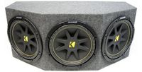 ASC Package Triple 10" Kicker Sub Box Sealed Rearfire Subwoofer Enclosure C10 Comp 900 Watts Peak