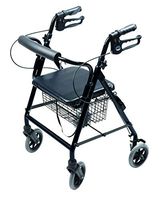Lumex Walkabout Hemi Rollator for Shorter Users, Black, RJ4302K