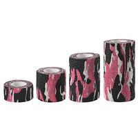 Andux Land Self-Adhesive Bandage 4 Rolls Cohesive Wrap Bandaging Tape ZZTXBD-04 (Pink Camouflage)