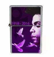 Customized Collectables Prince Purple Rain The Artist Music Icon Flip Top Oil Cigarette Lighter