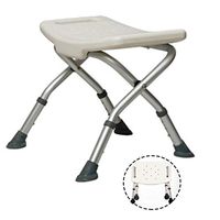 Foldable Bath/Shower Stool Handicap Shower Seats Non-Slip Bathroom Bench for Sitting in Bathtub 3 Height Adjustable Seniors Disabled Transfer Aid Max. 136kg