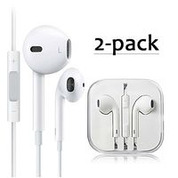 (2 Pack) Aux Headphones/Earphones/Earbuds,VESETA-QILI 3.5mm Aux Wired Headphones Noise Isolating Earphones Built-in Microphone & Volume Control Compatible iPhone iPod iPad