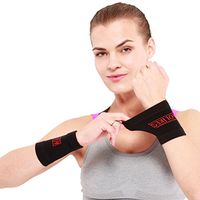 HEALIFTY Sports Wristband Elastic Hand Wrist Brace Wrist Band Brace Sleeve for Basketball Badminton (Black)