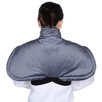 LANGYINH Electric Heating Pad for Shoulder Neck and Upper Back Pain Relief with Auto Shut Off,3 Temperature Settings,Gray
