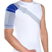 Bauerfeind - OmoTrain S - Shoulder Support - Helps Provide Support for Shoulder Joint & Mobility to Restore Function, Helps Relieve Pain - Right Shoulder - Size 5 - Color Titanium