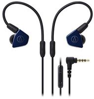 Audio-Technica ATH-LS50iSNV In-Ear Monitor Headphones with In-Line Mic & Control, Navy